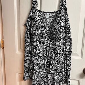 Black And White Floral Bal Harbour swimsuit